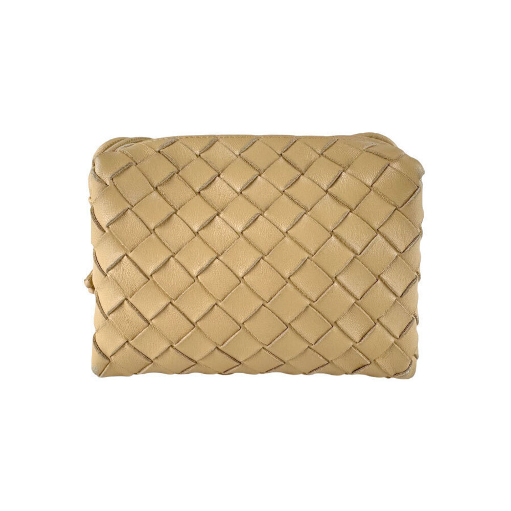 Bottega Veneta Loop Leather Shoulder Bag Beige Cream